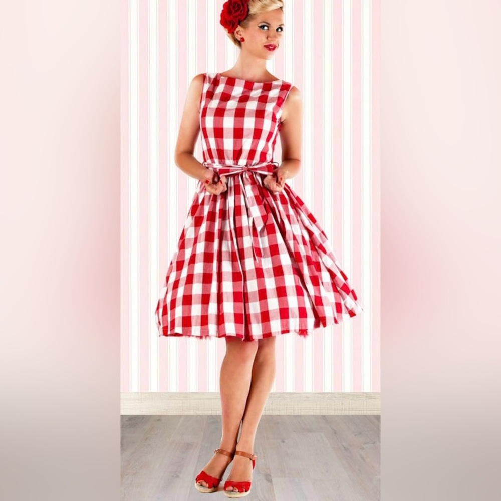 Lindy Bop Audrey Red and White Gingham Dress